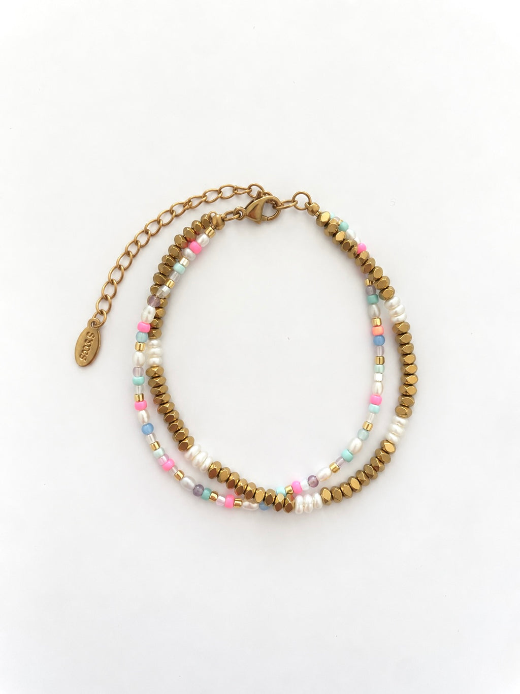 Armband kralen en goud