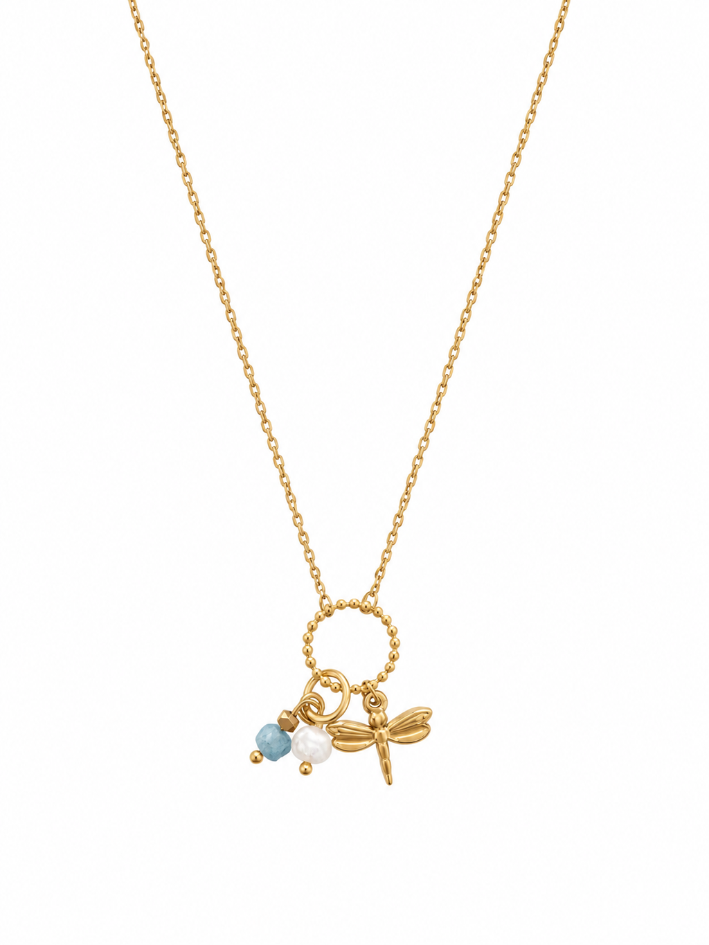 Ketting lang libelle blauw