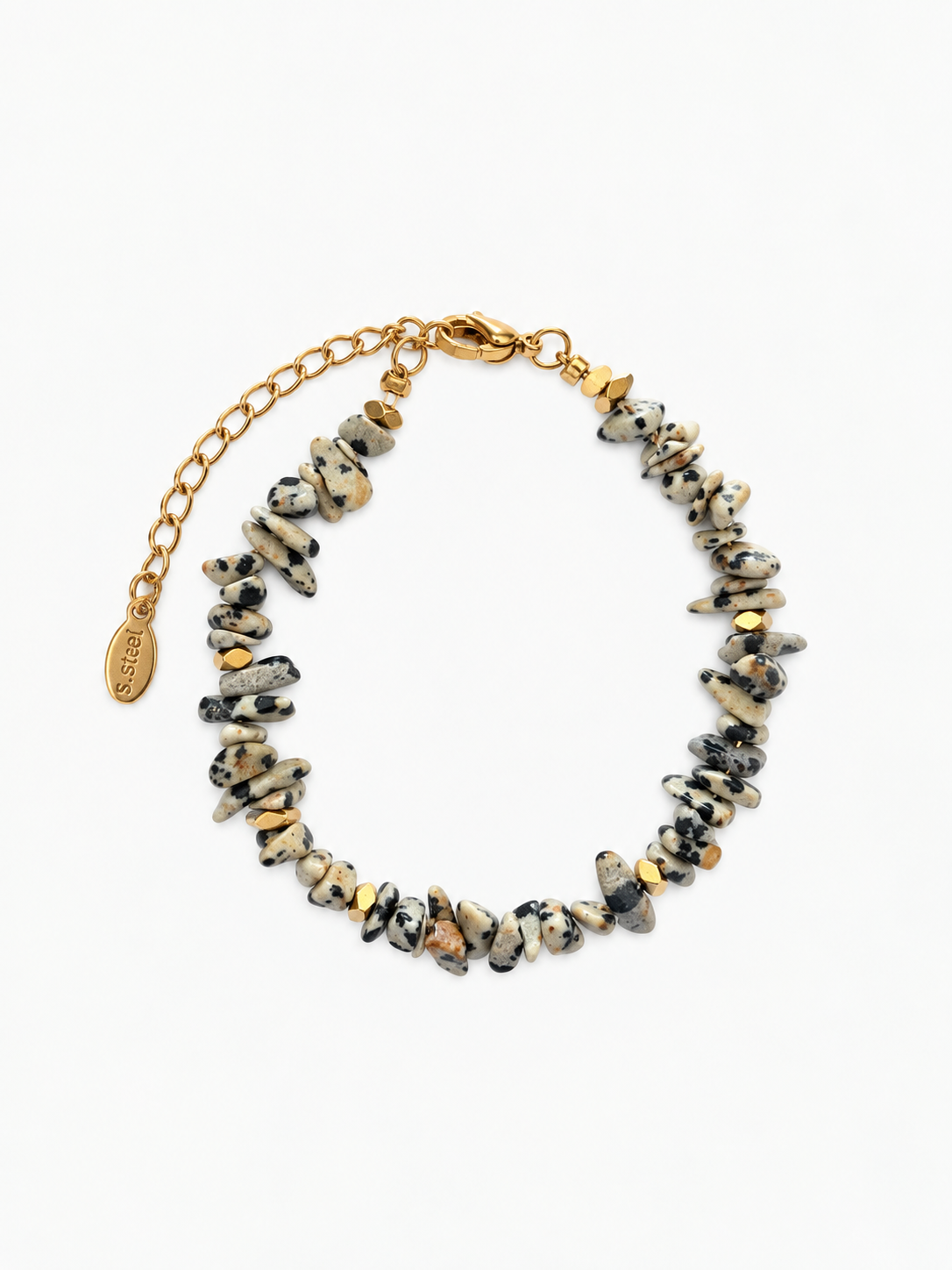 Armband bruine natuursteen