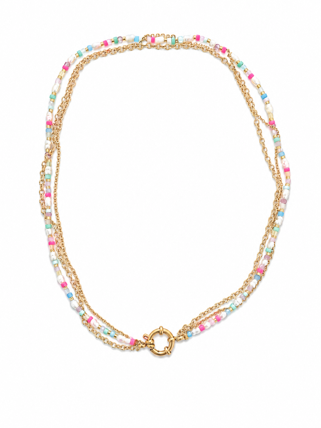 Ketting kort kralen mix