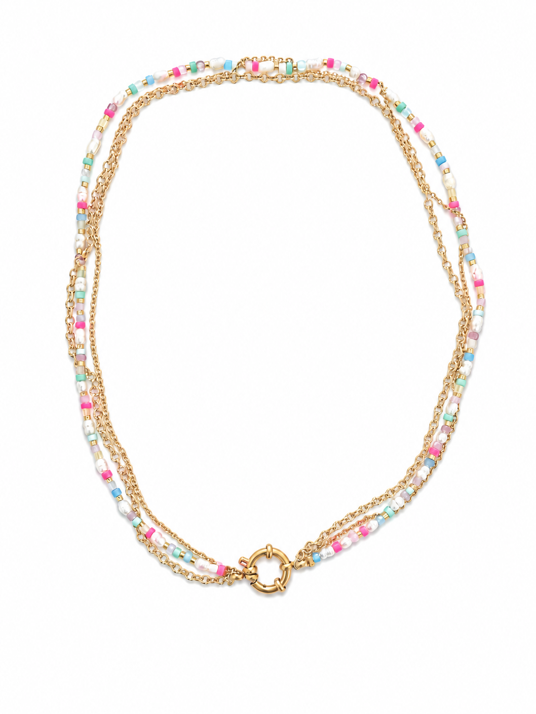 Ketting kort kralen mix