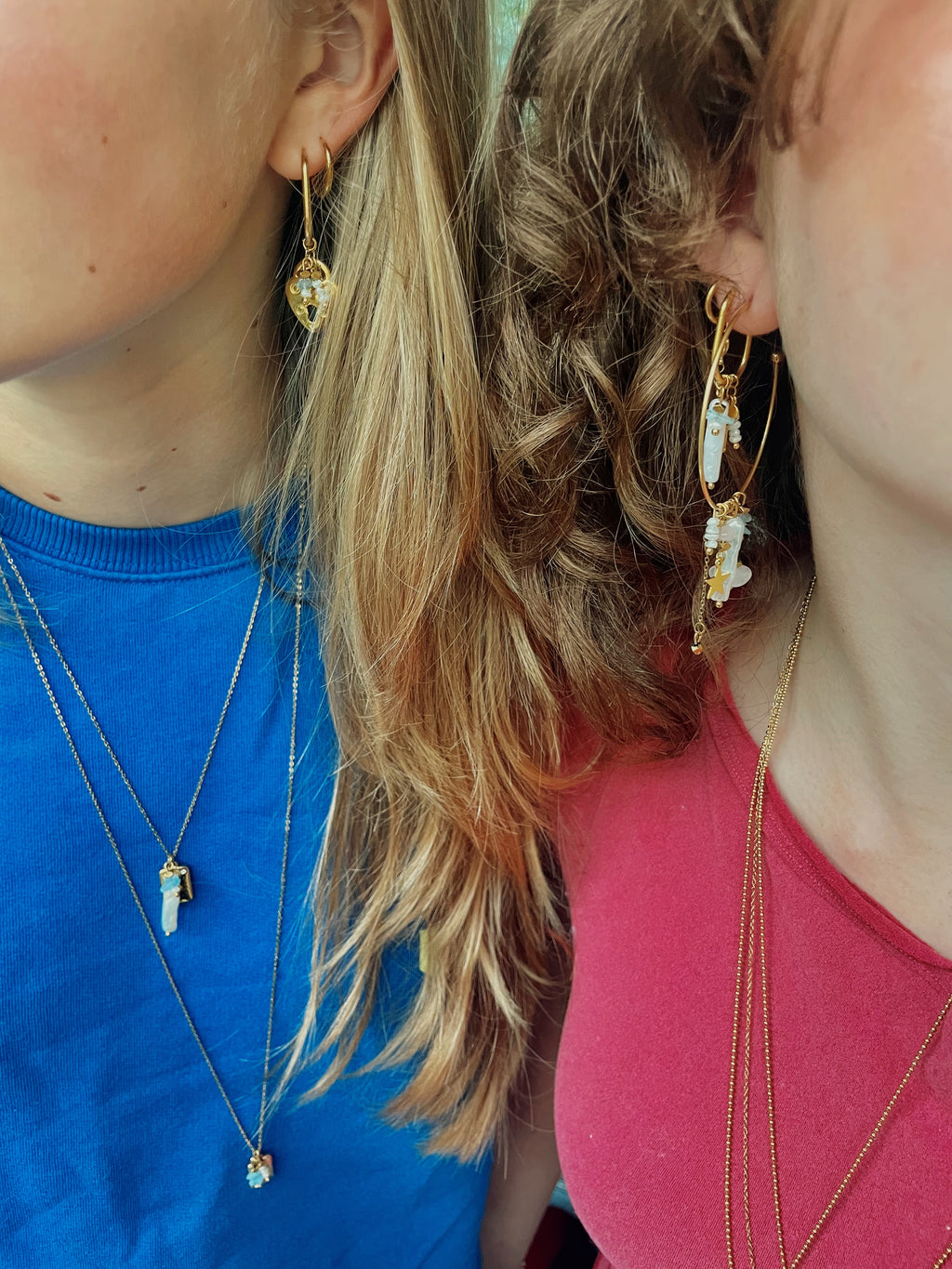 Oorbellen klein blauw