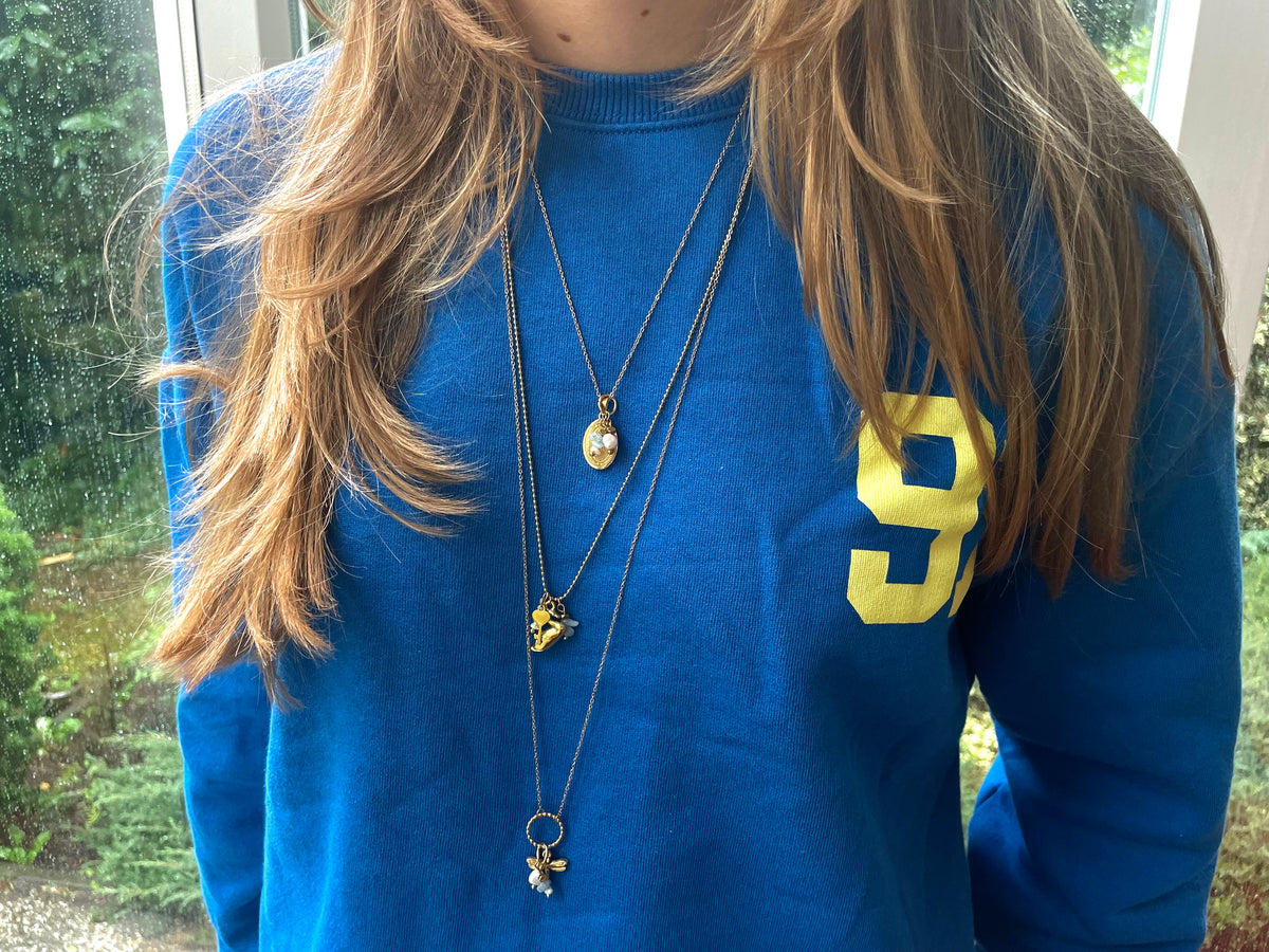 Ketting lang libelle blauw